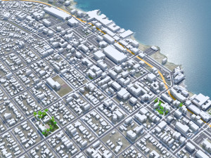 Monterey city california 20km 3D 模型