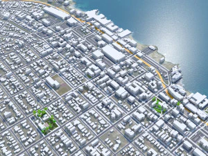 Monterey city california 20km 3D Model