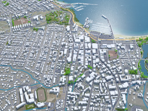 Monterey city california 20km 3D 模型