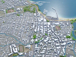 Monterey city california 20km 3D Model