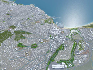 Monterey city california 20km 3D Model