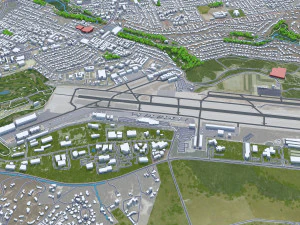 Monterey city california 20km 3D Model