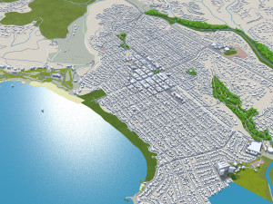 Monterey city california 20km 3D 模型