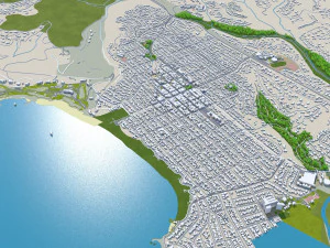Monterey city california 20km 3D Model