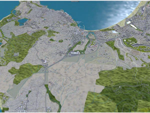 Monterey city california 20km 3D Model