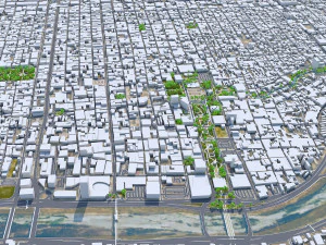Citt&agrave; di Monterrey in Messico 60 km Modello 3D