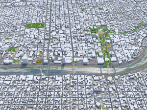 Monterrey city mexico 60km 3D Model