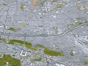 Monterrey city mexico 60km 3D Model