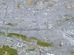 Monterrey city mexico 60km 3D Model