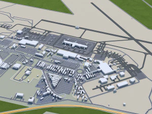 Monterrey city mexico 60km 3D Model