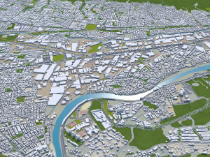 Monterrey city mexico 60km 3D Model
