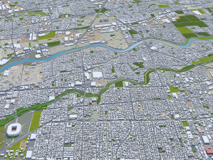 Monterrey city mexico 60km 3D Model