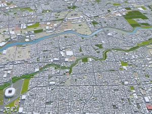 Monterrey city mexico 60km 3D Model