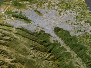 Monterrey city mexico 60km 3D Model