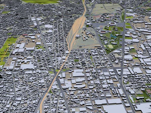 Monterrey city mexico 60km 3D Model