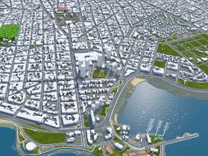 Montevideo city uruguay 80km Modello 3D