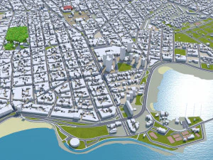 우루과이 몬테비데오 시 80km 3D 모델