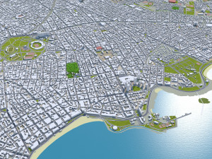 Montevideo city uruguay 80km Modello 3D