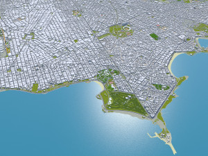Montevideo city uruguay 80km Modello 3D