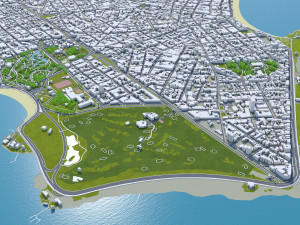 Montevideo city uruguay 80km Modello 3D