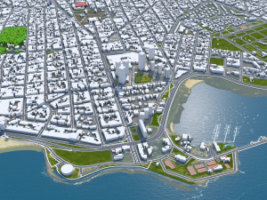 Montevideo city uruguay 80km Modello 3D