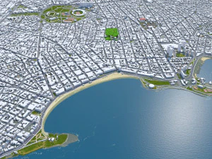 우루과이 몬테비데오 시 80km 3D 모델