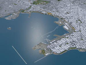 Montevideo city uruguay 80km Modello 3D