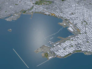 우루과이 몬테비데오 시 80km 3D 모델