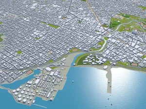 우루과이 몬테비데오 시 80km 3D 모델