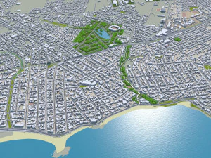 우루과이 몬테비데오 시 80km 3D 모델
