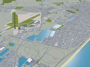 Montevideo city uruguay 80km Modello 3D