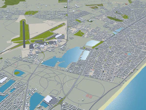 우루과이 몬테비데오 시 80km 3D 모델