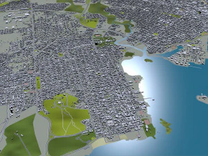 우루과이 몬테비데오 시 80km 3D 모델