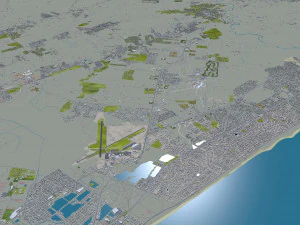 우루과이 몬테비데오 시 80km 3D 모델