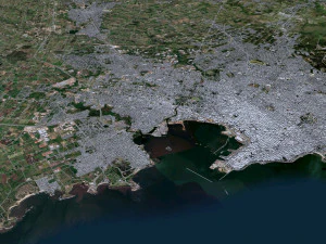 우루과이 몬테비데오 시 80km 3D 모델