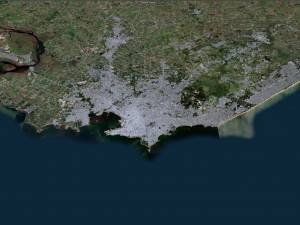 Montevideo city uruguay 80km Modello 3D