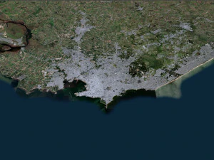 우루과이 몬테비데오 시 80km 3D 모델