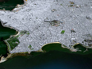 우루과이 몬테비데오 시 80km 3D 모델