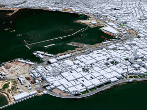 우루과이 몬테비데오 시 80km 3D 모델