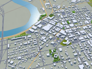 Montgomery prattville millbrook city alabama usa 60km 3D Model