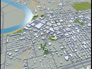 Montgomery prattville millbrook cidade alabama eua 60 km Modelo 3D
