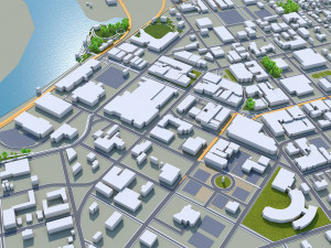 Montgomery prattville millbrook city alabama usa 60km 3D-Modell