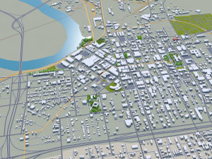 Montgomery prattville millbrook city alabama usa 60km 3D-Modell
