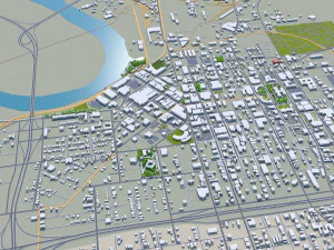 Montgomery prattville millbrook cidade alabama eua 60 km Modelo 3D
