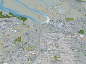 Montgomery prattville millbrook cidade alabama eua 60 km Modelo 3D