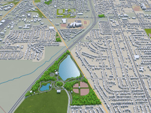 Montgomery prattville millbrook city alabama usa 60km 3D-Modell