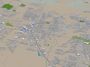 Montgomery prattville millbrook city alabama usa 60km 3D-Modell