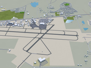 Montgomery prattville millbrook city alabama usa 60km 3D-Modell