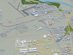 Montgomery prattville millbrook city alabama usa 60km 3D-Modell