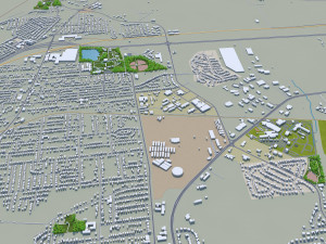 Montgomery prattville millbrook city alabama usa 60km 3D-Modell